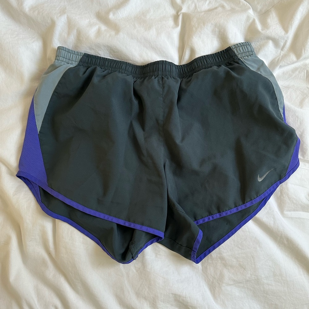 Nike Women's Black and Purple Athletic Shorts
